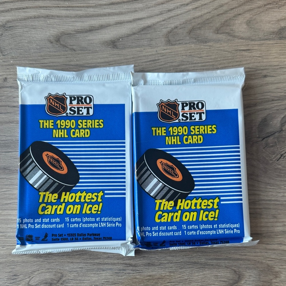 Lot of 2 1990 Series NHL Trading Cards